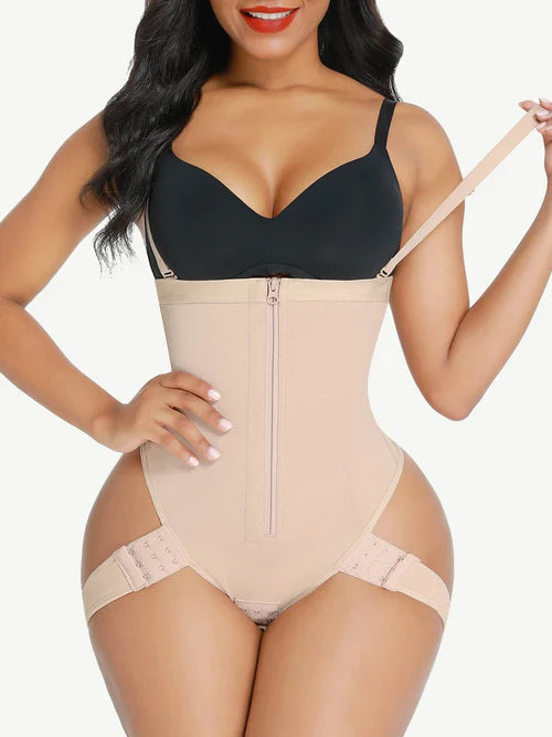 Shapewear бодисюит с YKK цип и силна tummy-control зона
