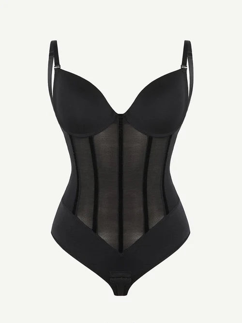 Оформящо тяло с U-гръб, 5 стоманени банела и прозрачни детайли