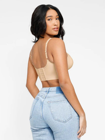 Сутиен с V-деколте и оформящ гръб