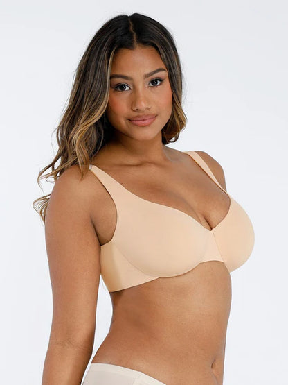 Сутиен с триспластова конструкция и гладка материя