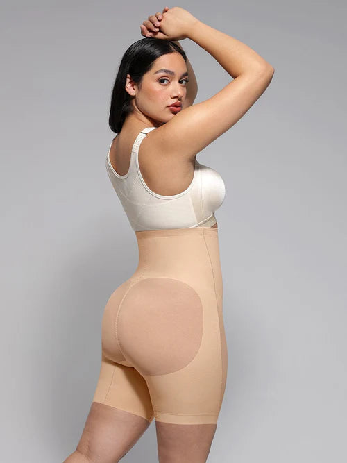Shapewear шорти с прозрачни панели и стоманени банели