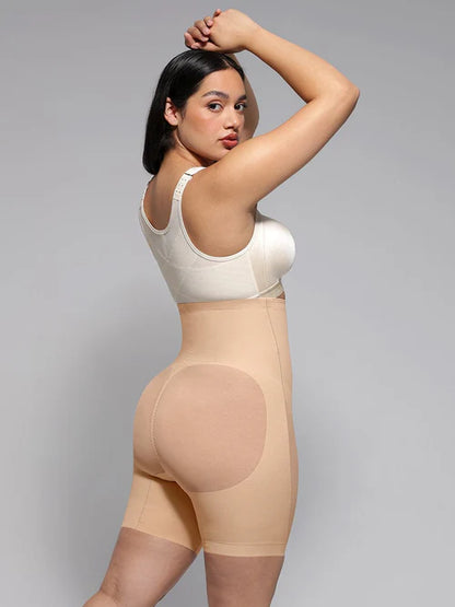 Shapewear шорти с прозрачни панели и стоманени банели